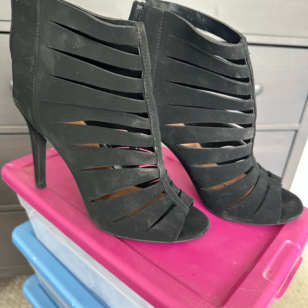Charlotte Russe Black Cutout Heels